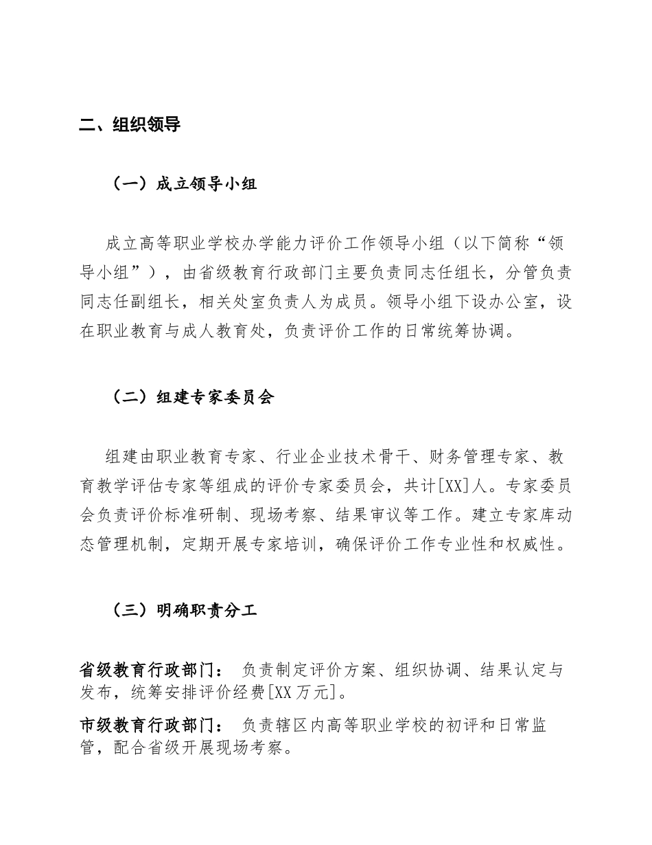 高等职业学校办学能力评价实施方案模版_第3页