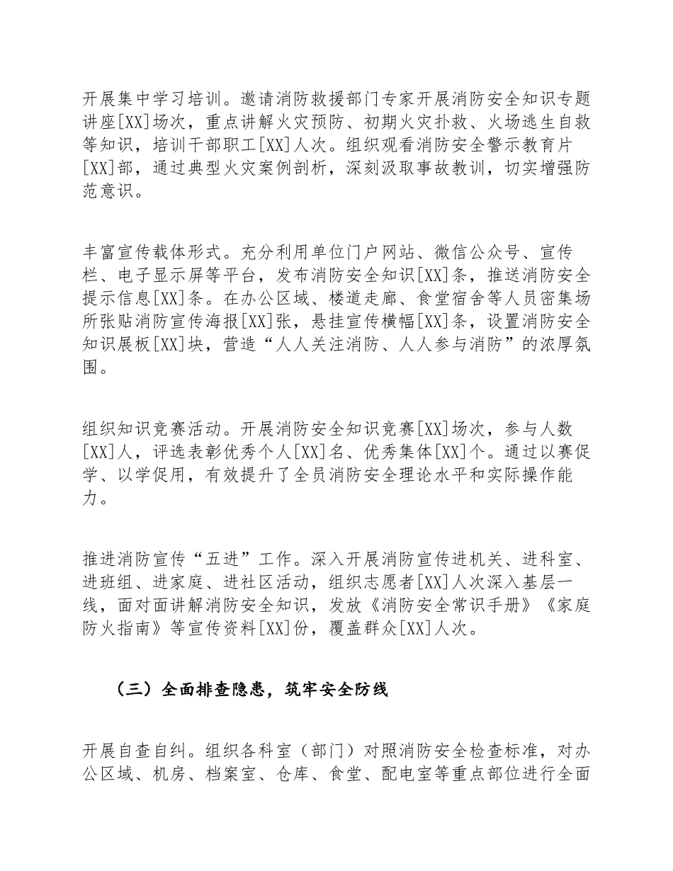 2025年119消防宣传月活动工作总结模版_第3页
