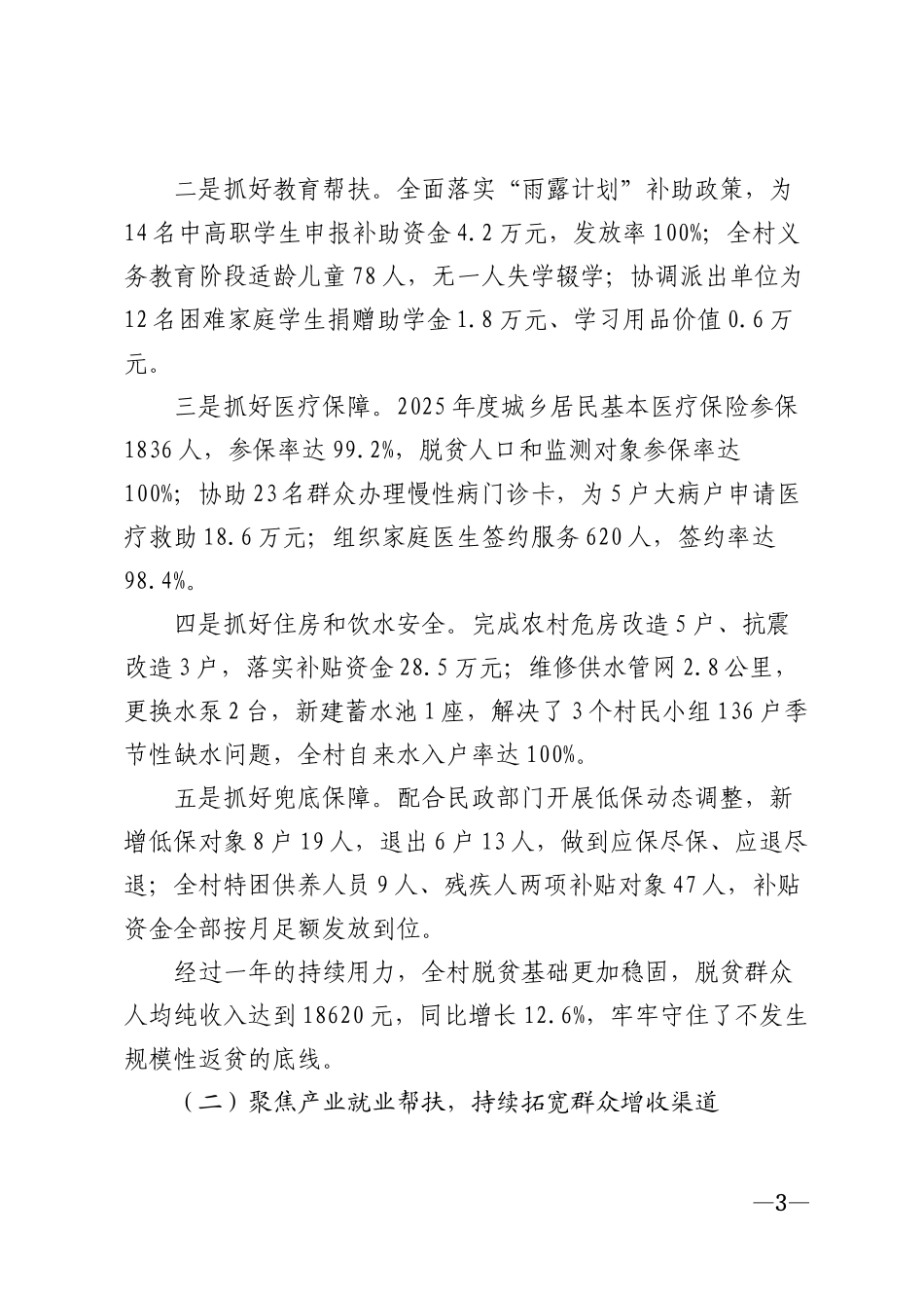 2025年驻村工作队员年度考核个人总结模版_第3页
